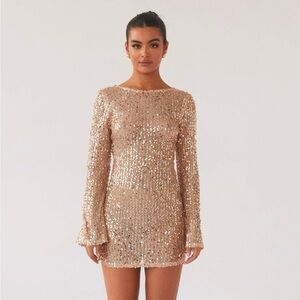 PEPPERMAYO Mesmerize Mini Dress
Color : “Glisten” *Sheer* 
SOLD OUT